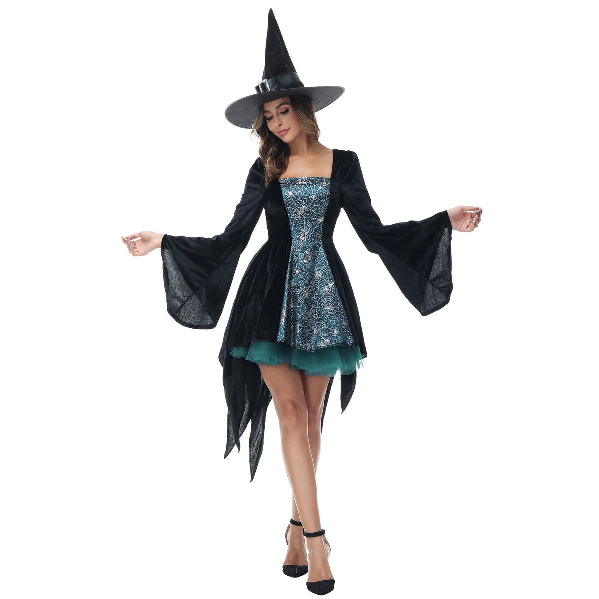 Déguisement Sorcière Gothique Femme – Robe Longue – vue 5