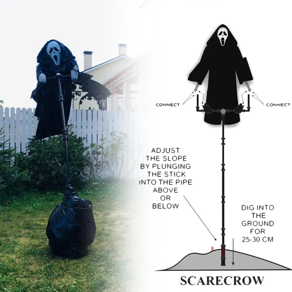 Robe Fantôme Épouvantail avec Corbeau