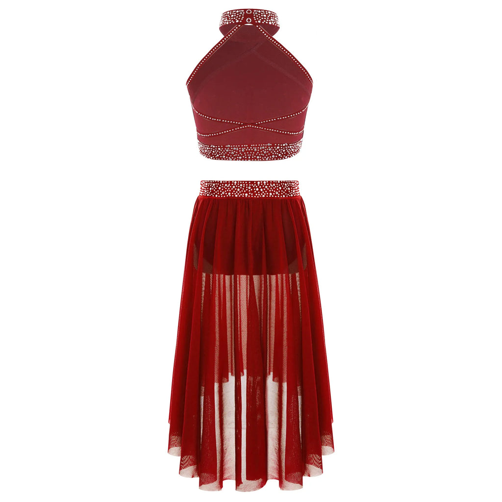 Tenue de Danse Lyrique pour Fille — Top Pailleté et Jupe – vue 2