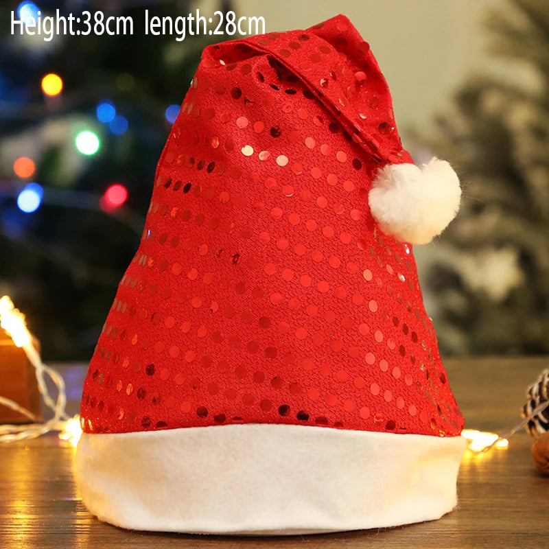 Bonnet de Père Noël Tricoté à Pompon et Fausse Fourrure – vue 12