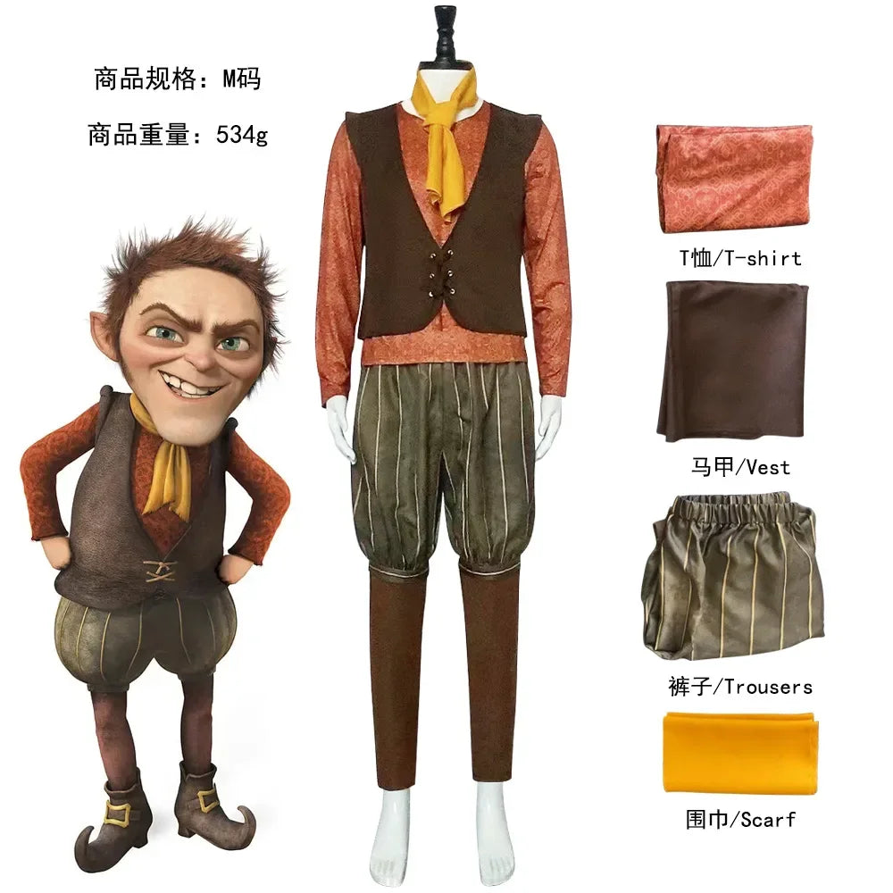 Costume Lutin Fantastique – Gilet et Pantalon, Plusieurs Tailles