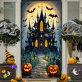 Décoration de Porte Halloween – Château et Fantômes