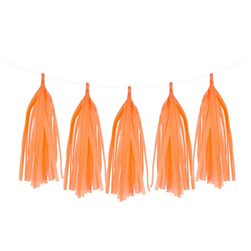 Guirlande Rideau Pompons Papier de Soie Décoration Fête – vue 9