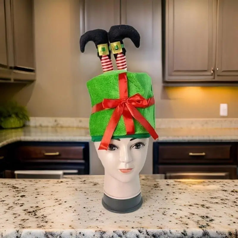 Chapeau Cadeau de Noël avec Jambes