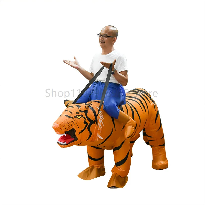 Déguisement Gonflable Tigre à Chevaucher – vue 5