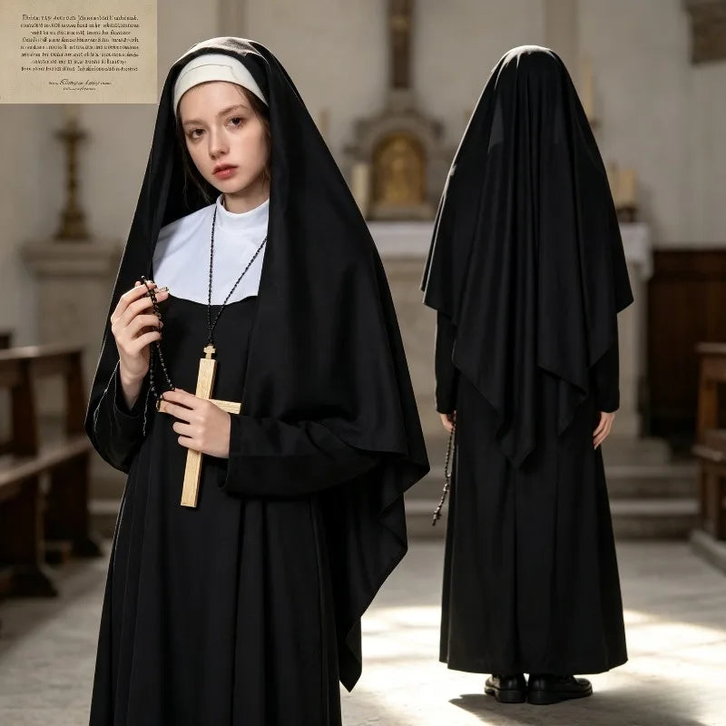 Robe Longue de Nonne Noire – vue 6