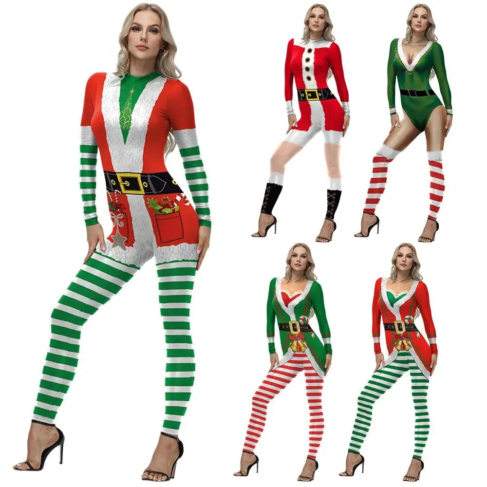 Combinaison Moulante Père Noël Imprimée