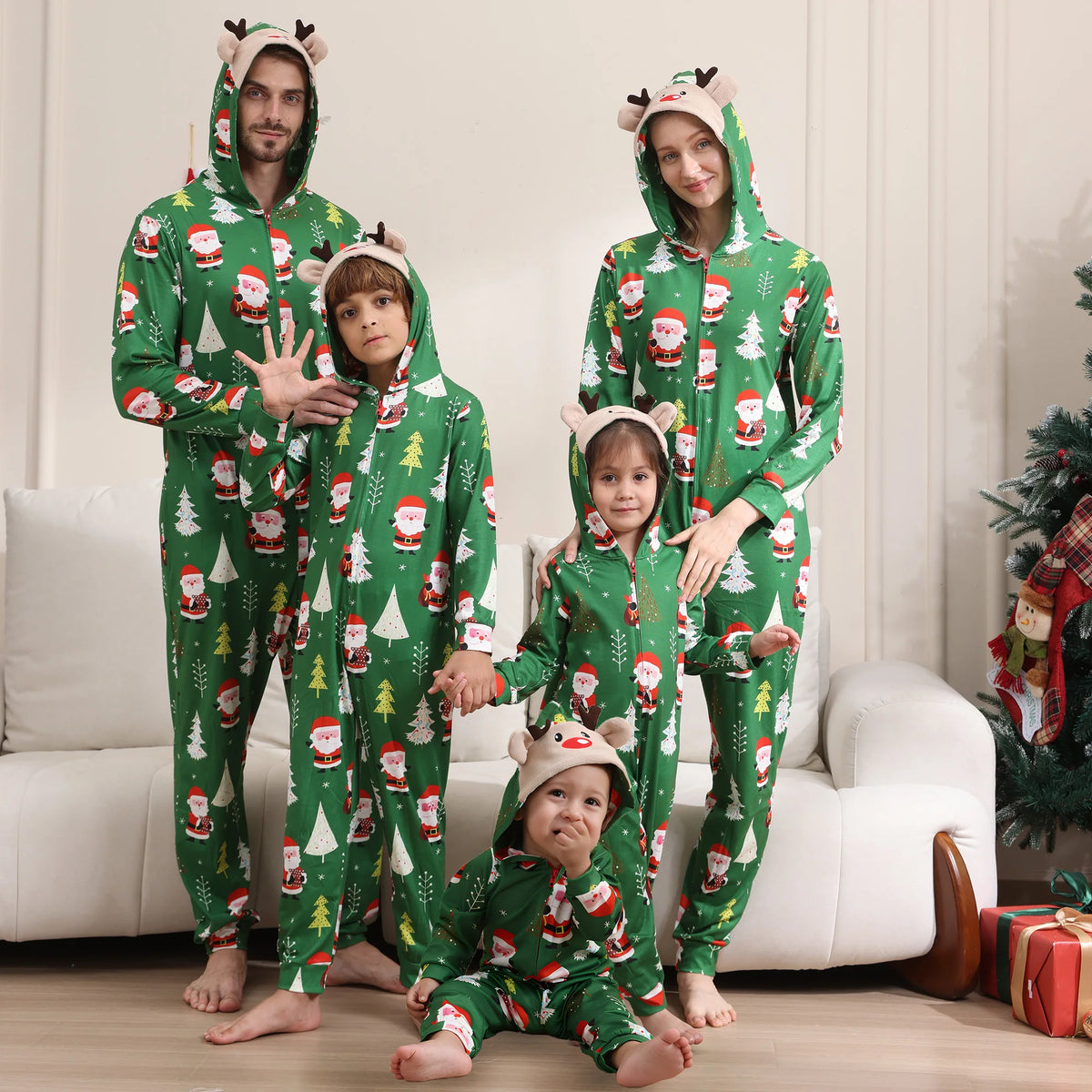 Pyjama de Noël Famille Assorti – Combinaison Parents, Enfants et Bébé – vue 6