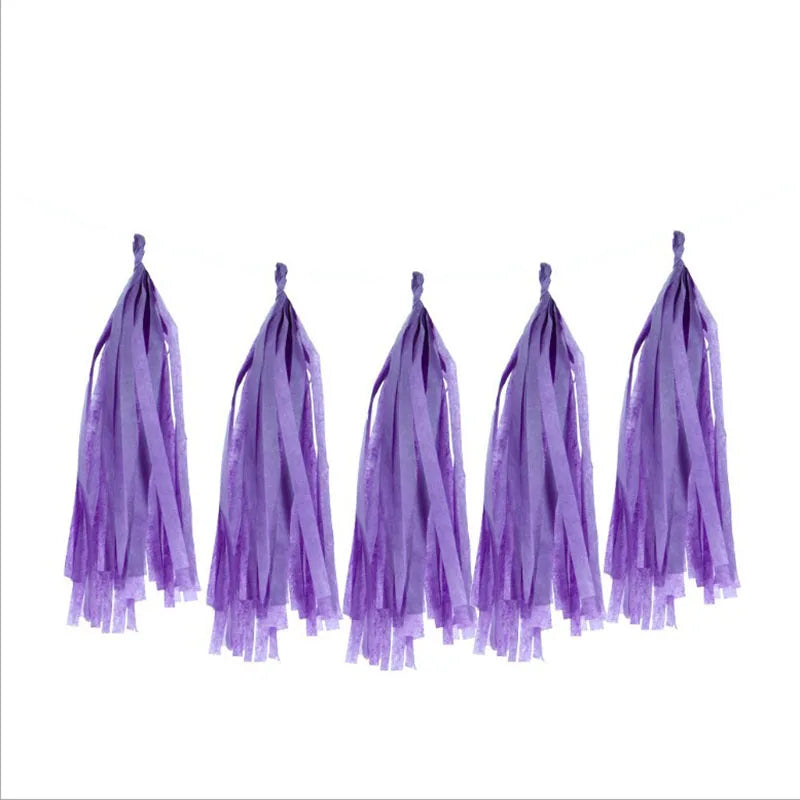 Guirlande Rideau Pompons Papier de Soie Décoration Fête – vue 14