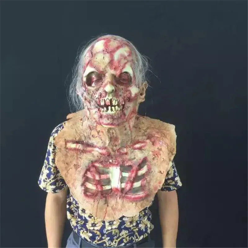 Masque Zombie Visage Pourri en Latex – vue 5