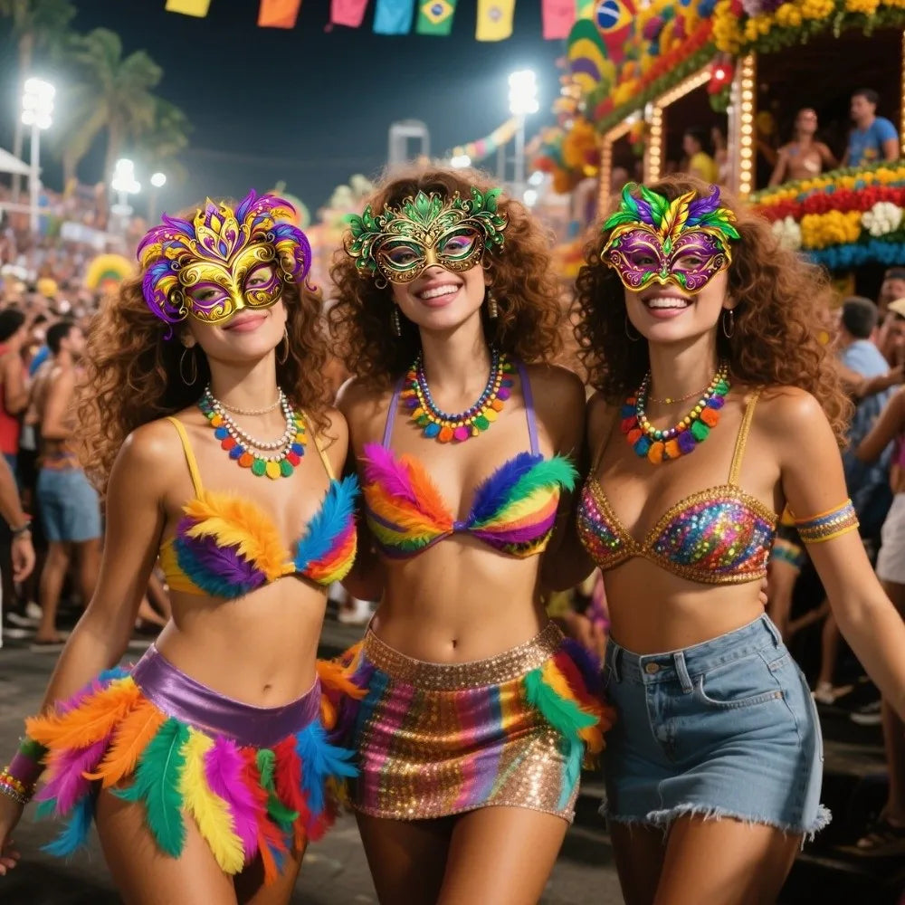 Lot de 6 masques vénitiens en papier Carnaval – vue 5