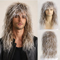 Perruque Rock Longue Bouclée Homme Années 80