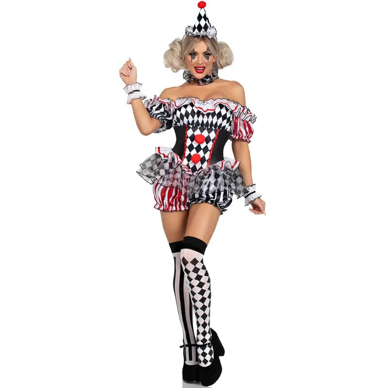 Déguisement Bouffon Clown Femme