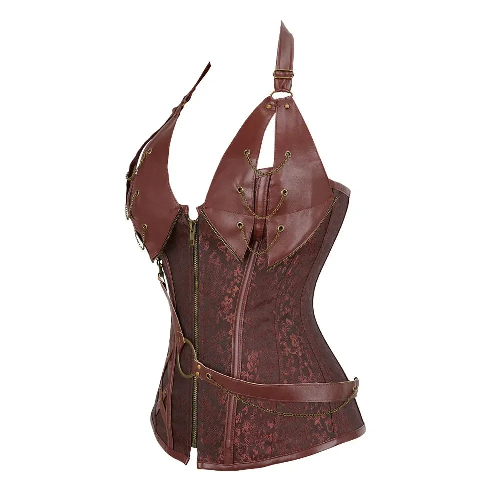 Corset Viking Pirate en Simili Cuir