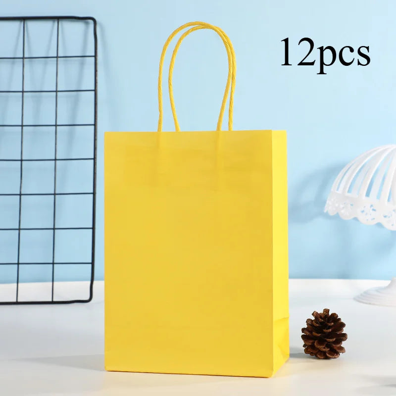 Sacs Cadeaux Kraft avec Anses – Lots de 12