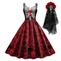 Robe Dos Nu Imprimé Tête de Mort Femme – vue 6