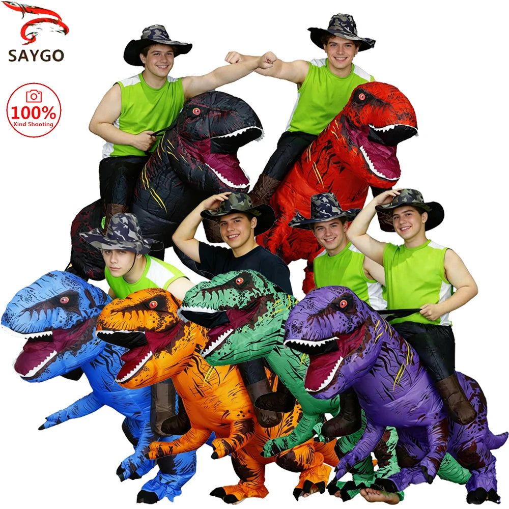 Déguisement T-Rex Gonflable Adulte – Six Coloris