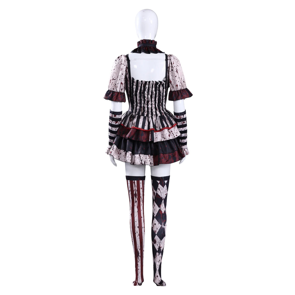 Déguisement Clown Tueur Femme avec Ras-de-Cou – vue 5