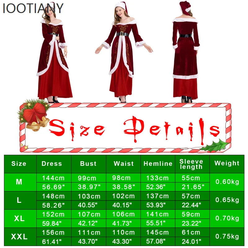 Robe Rouge Mère Noël Sexy – Tenue de Fête
