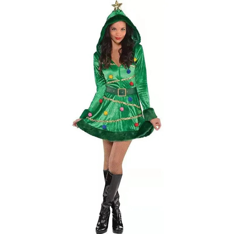 Robe Sapin de Noël Verte Femme