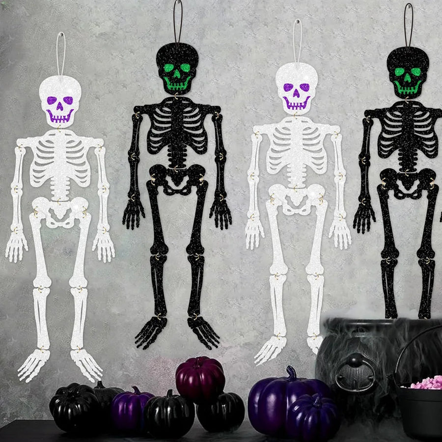 Suspension Squelette Halloween – Blanche ou Noire