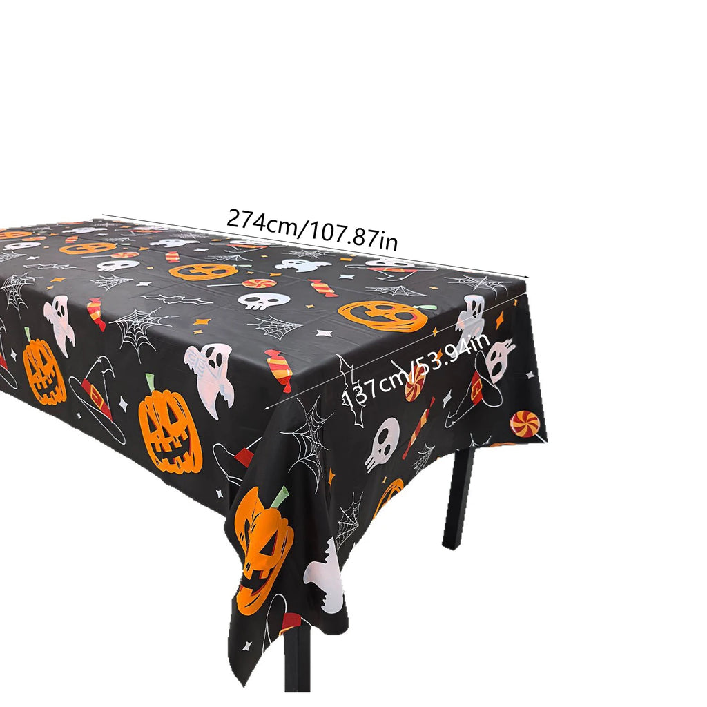 Nappe Halloween Fantômes et Citrouilles – Quatre Couleurs