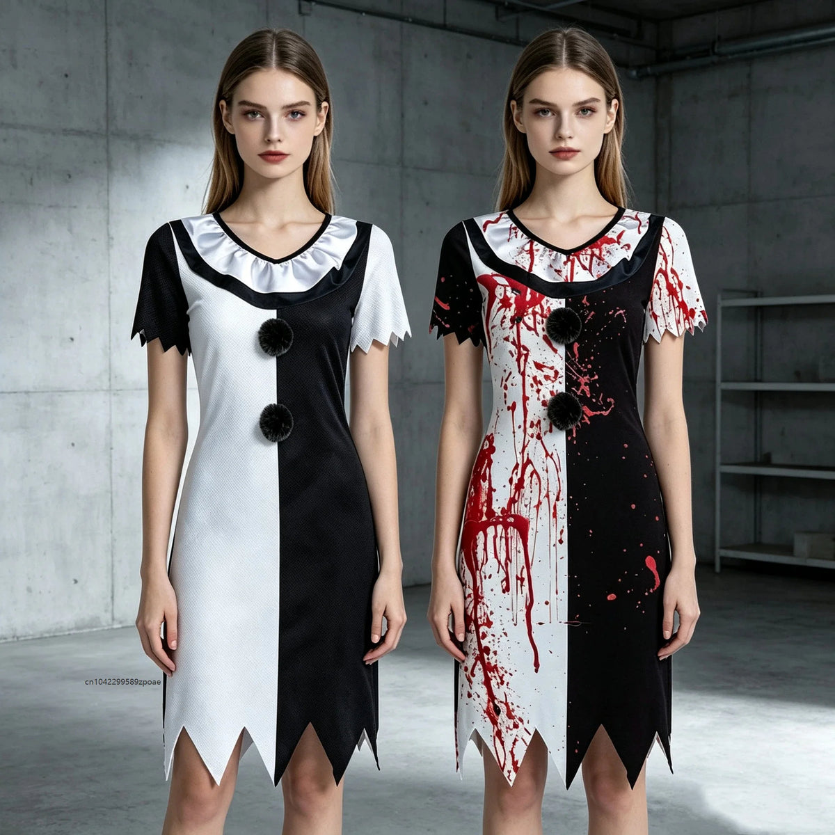 Robe Clown Ensanglantée Fendue – Horreur