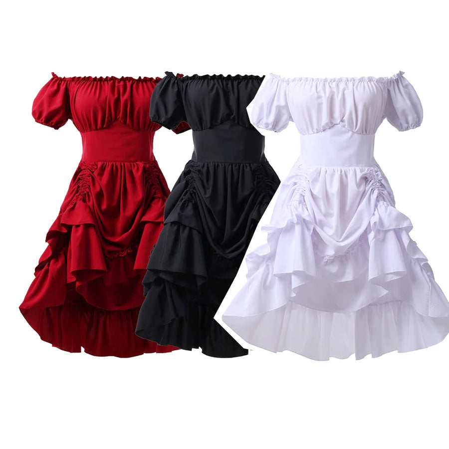 Robe Corset Pirate Steampunk Épaules Dénudées
