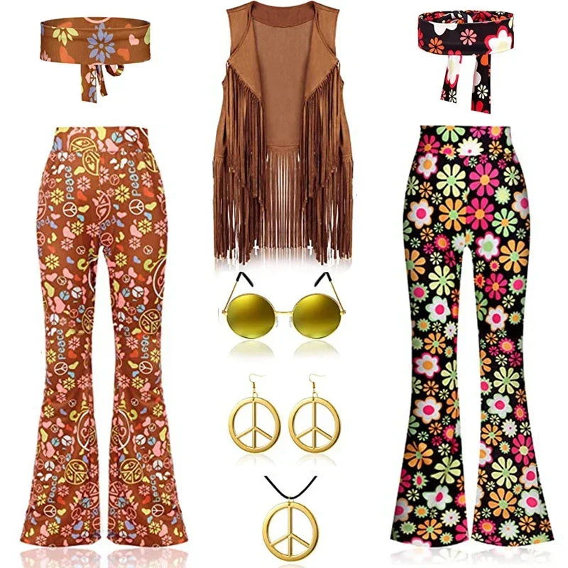 Gilet Hippie à Franges Années 60-70 Femme