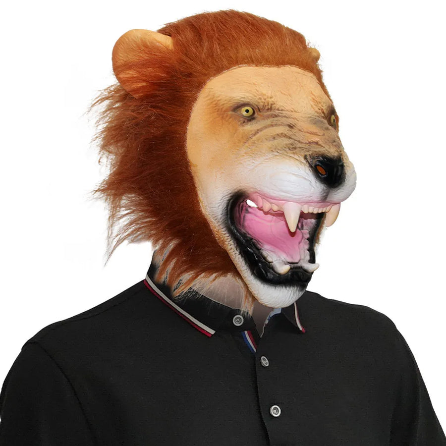 Masque de Lion en Latex avec Crinière