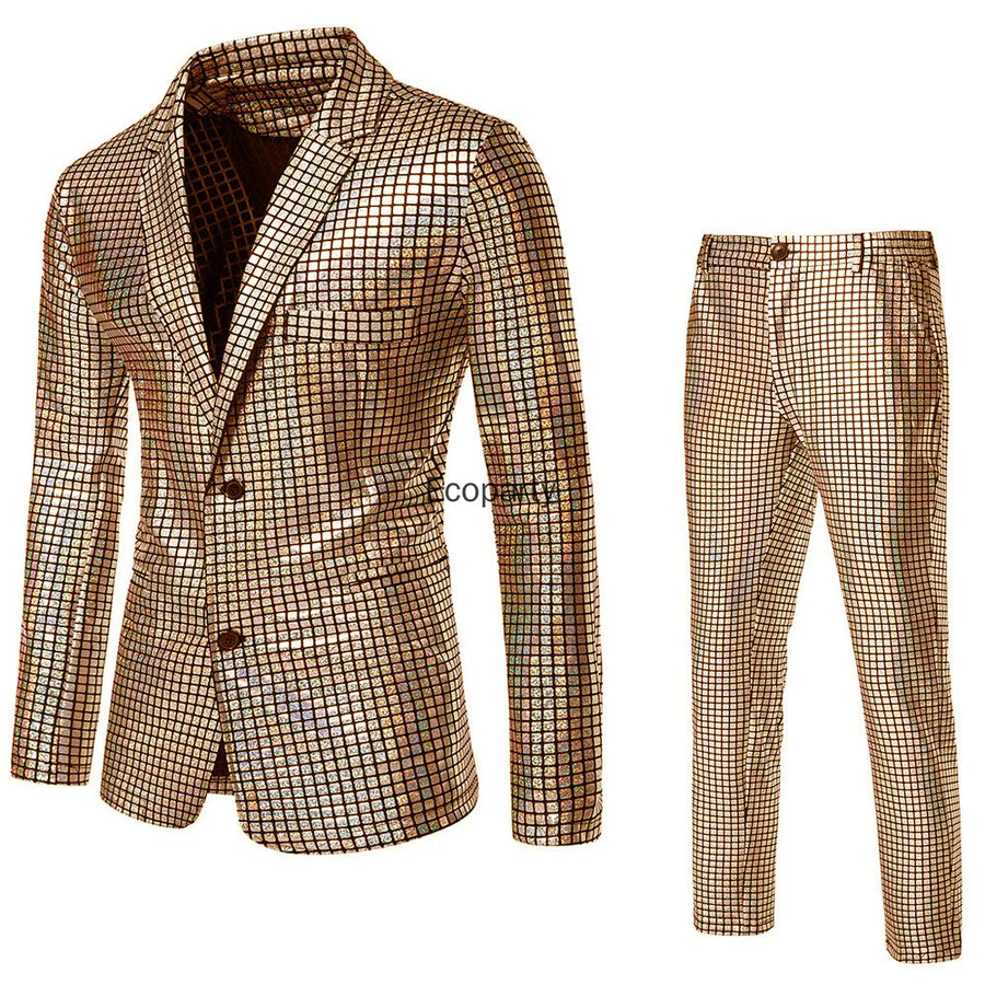 Combinaison Paillettes Disco Homme – vue 4