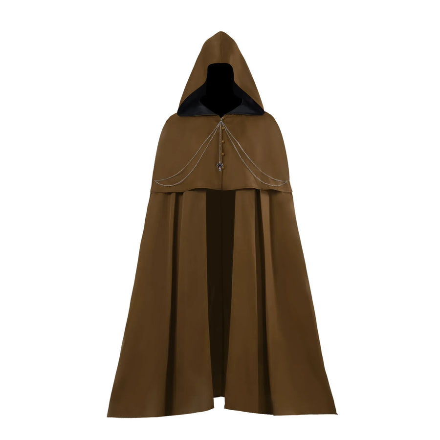 Cape Chevalier Noir à Capuche – Vampire Médiéval