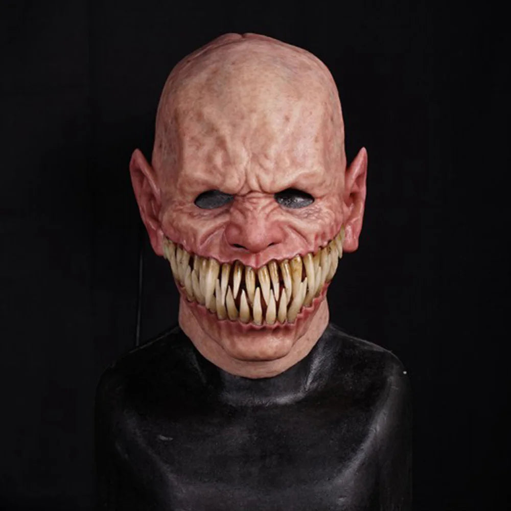 Masque Démon Mutant en Latex à Longues Dents – vue 8