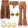 Déguisement Hippie Peace & Love Femme à Franges – vue 6