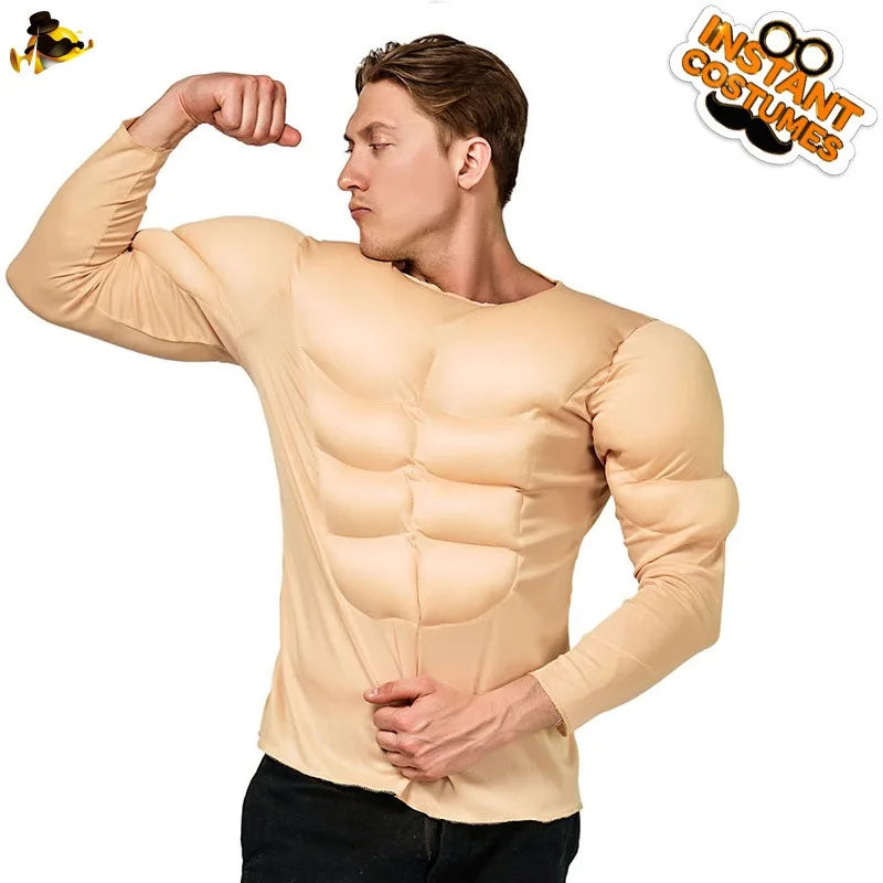 T-shirt Effet Muscles Abdominaux Homme – Taille Unique