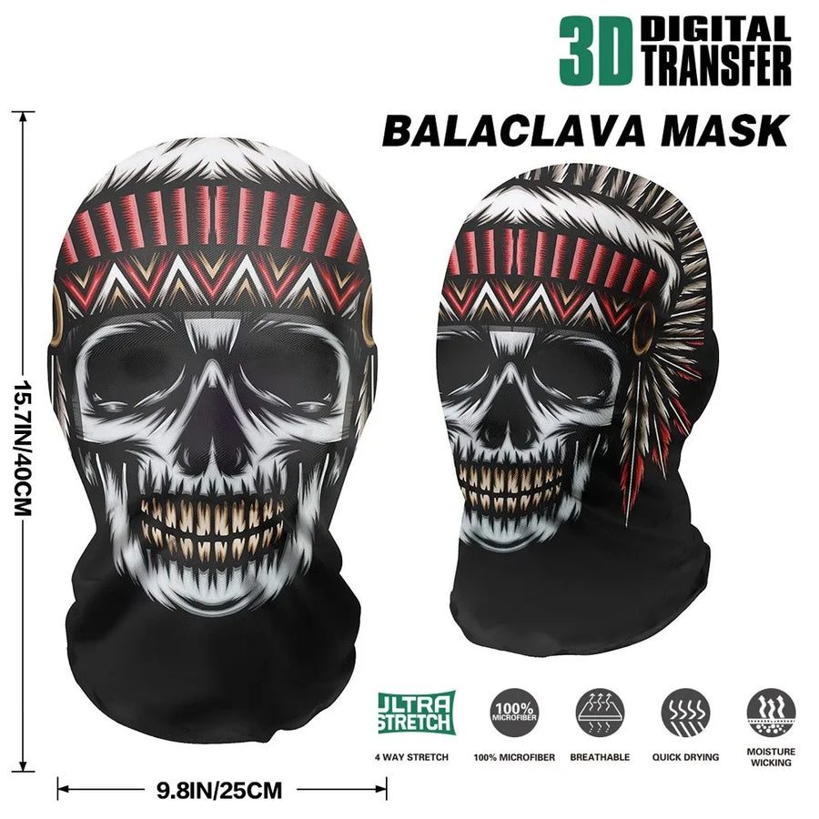 Cagoule Tête de Mort en Résille – Masque Squelette Intégral