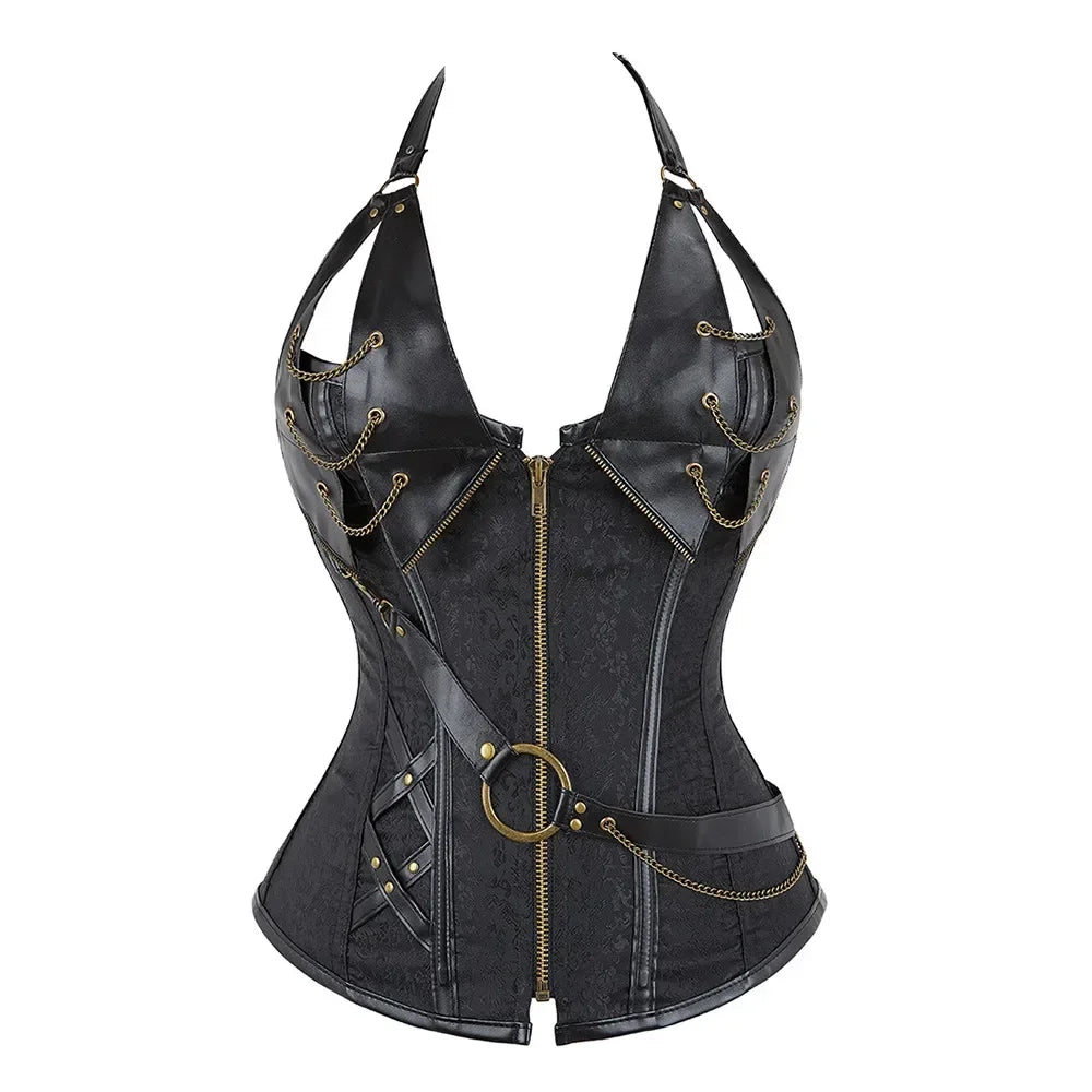 Corset Viking Pirate en Simili Cuir