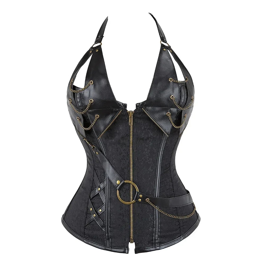 Corset Viking Pirate en Simili Cuir