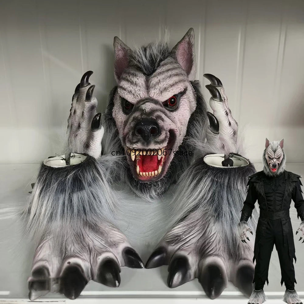 Déguisement Loup-Garou Peluche – Tête, Griffes et Pieds