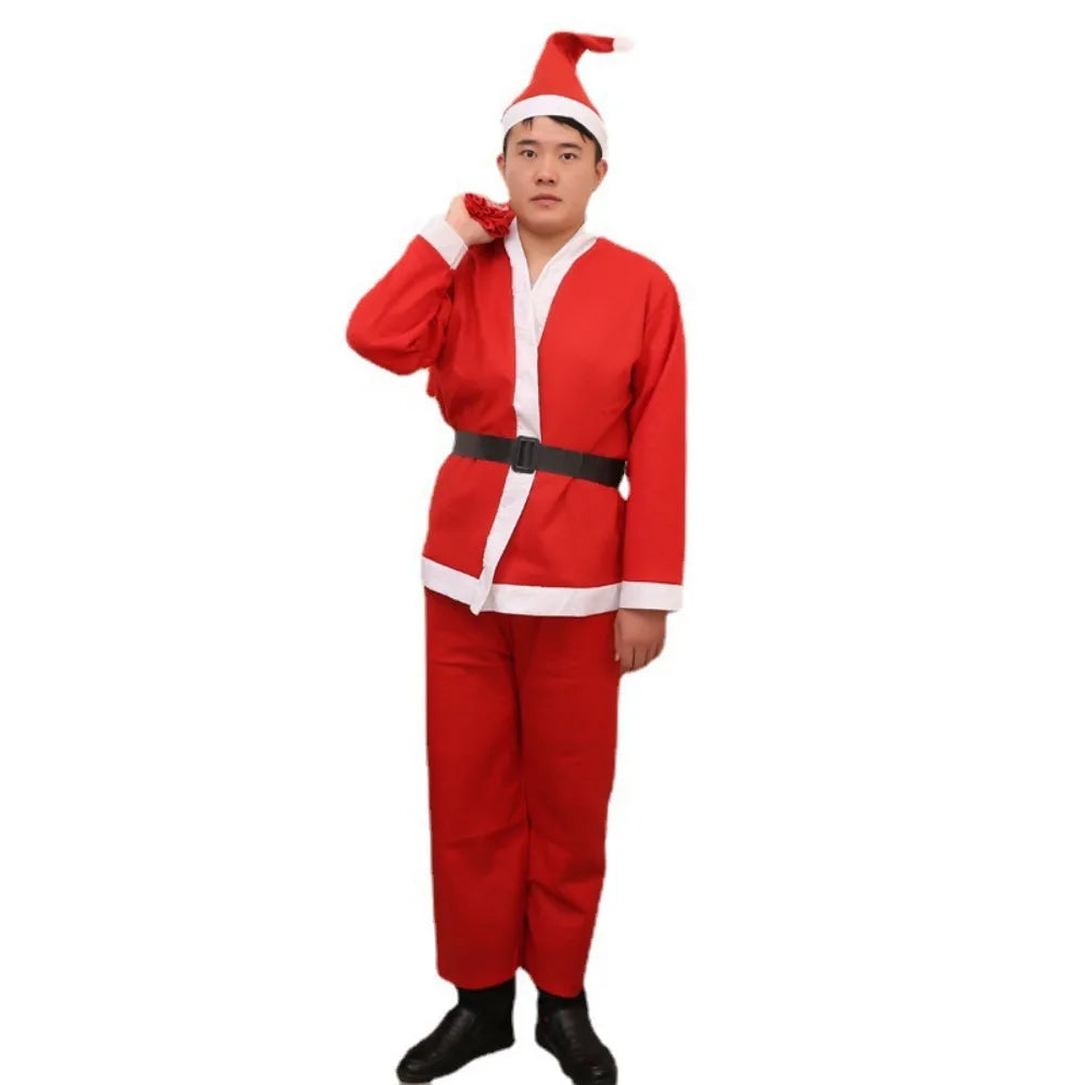 Costume Père Noël avec Barbe et Bonnet