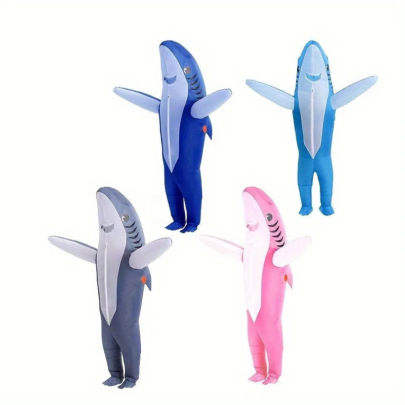 Déguisement Requin Gonflable - Combinaison Costume Debout Adulte – vue 5