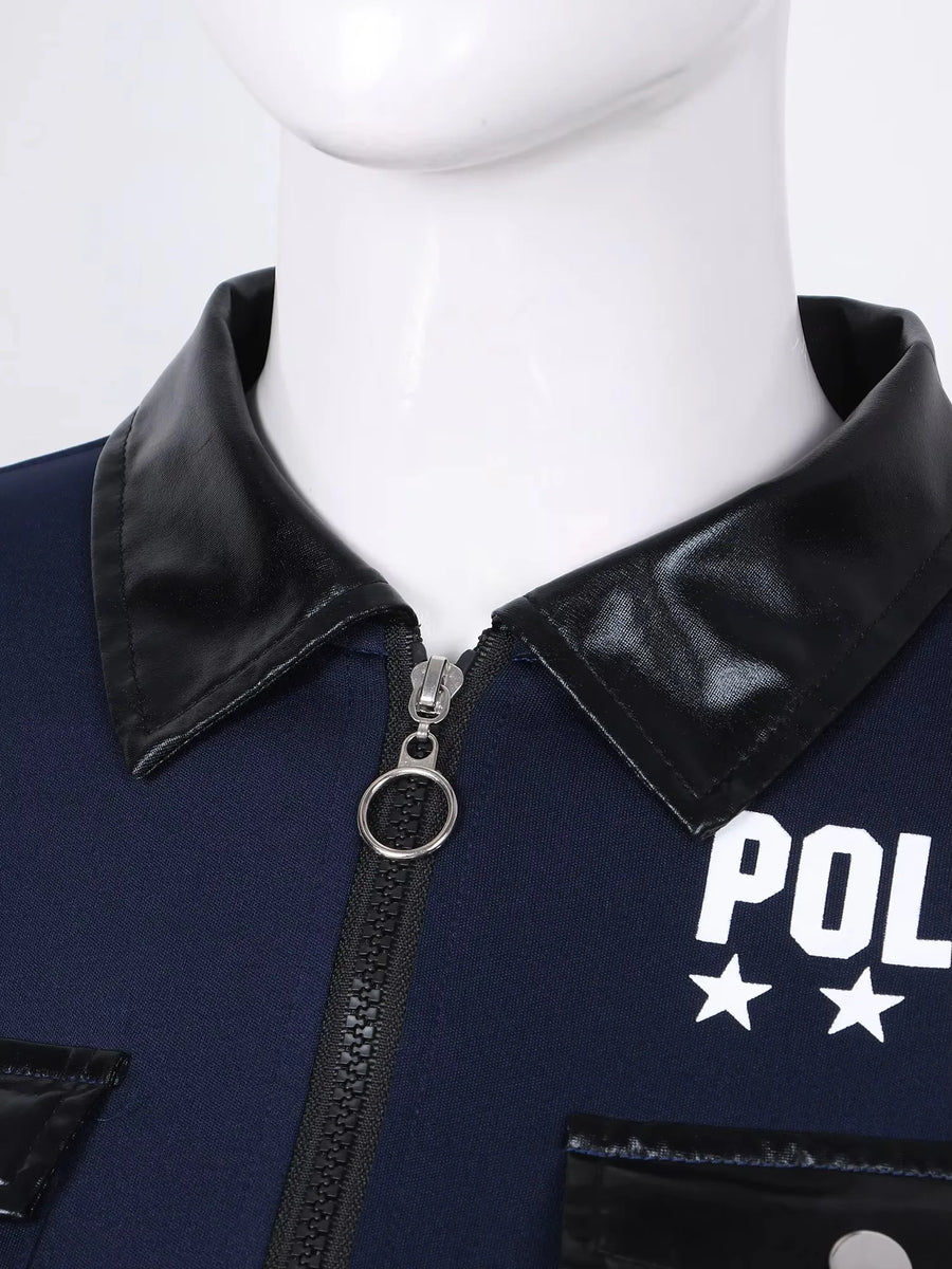 Déguisement Policière - Combinaison avec Ceinture et Casquette – vue 4