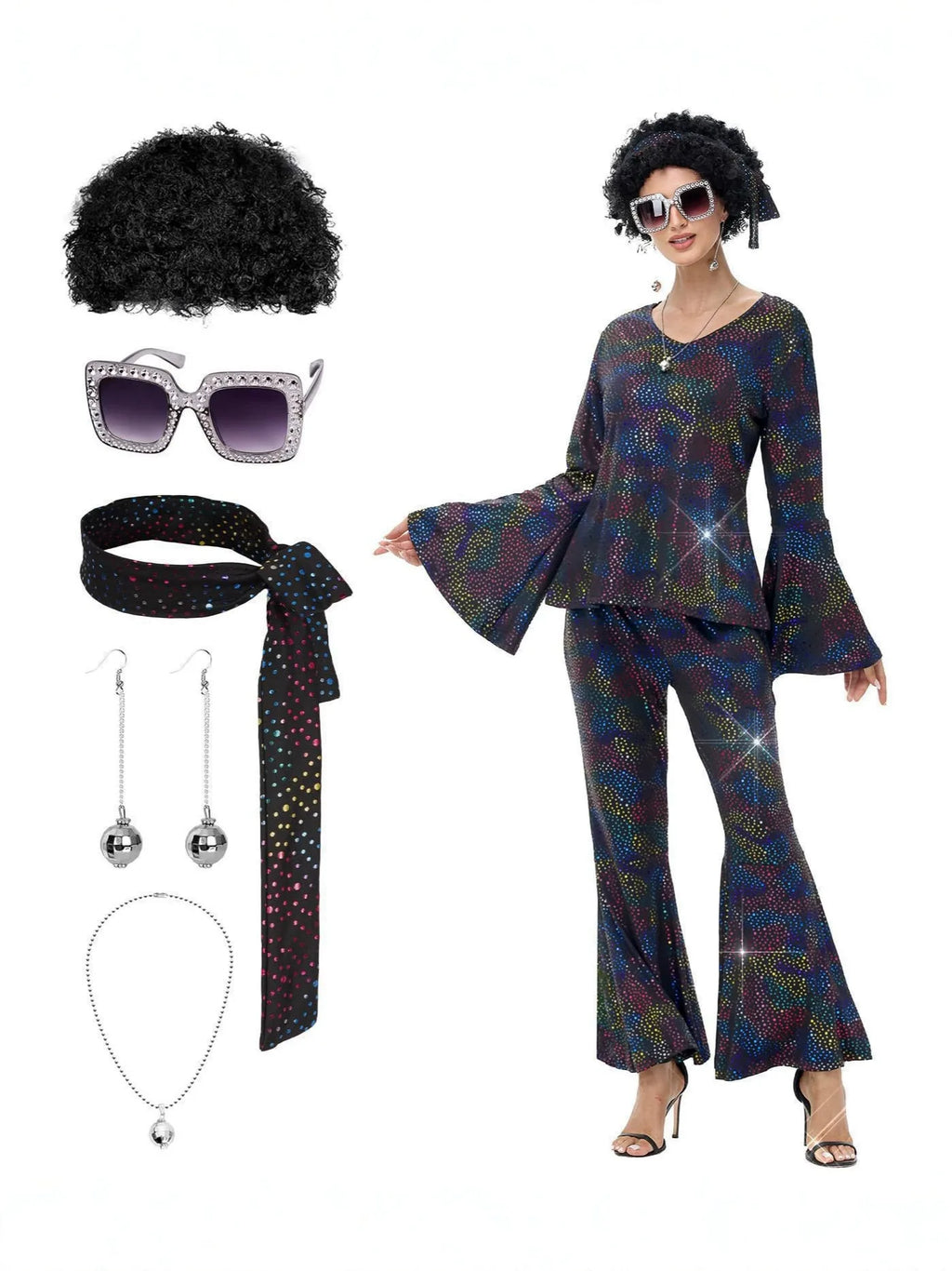 Tenue Disco Années 70 Complète Femme