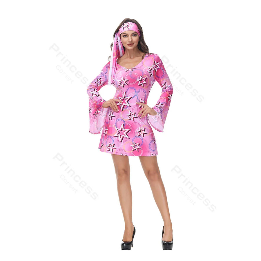 Robe Disco Années 70 Sexy avec Bandeau – vue 6