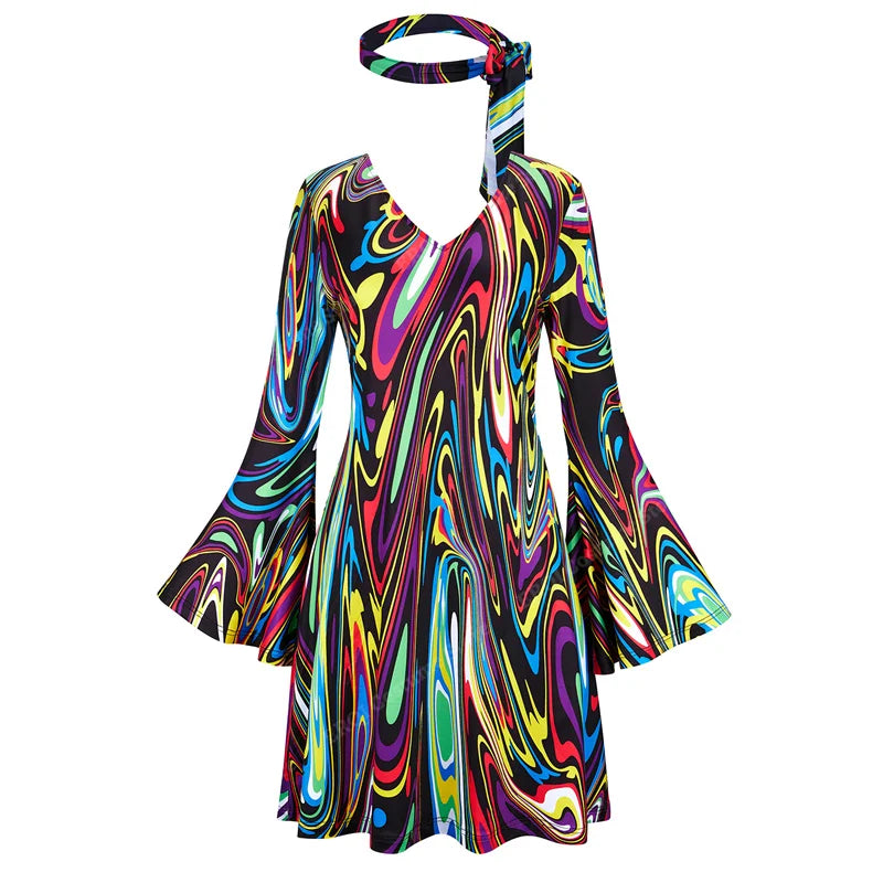 Robe Disco Années 70 Sexy avec Bandeau – vue 21