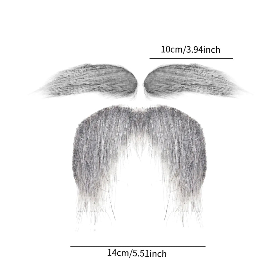 Kit Fausse Moustache et Sourcils Auto-Adhésifs - Déguisement – vue 6