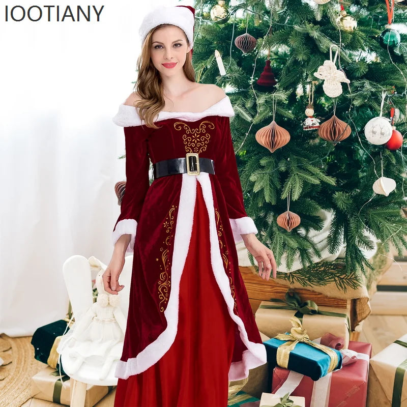 Robe Rouge Mère Noël Sexy – Tenue de Fête