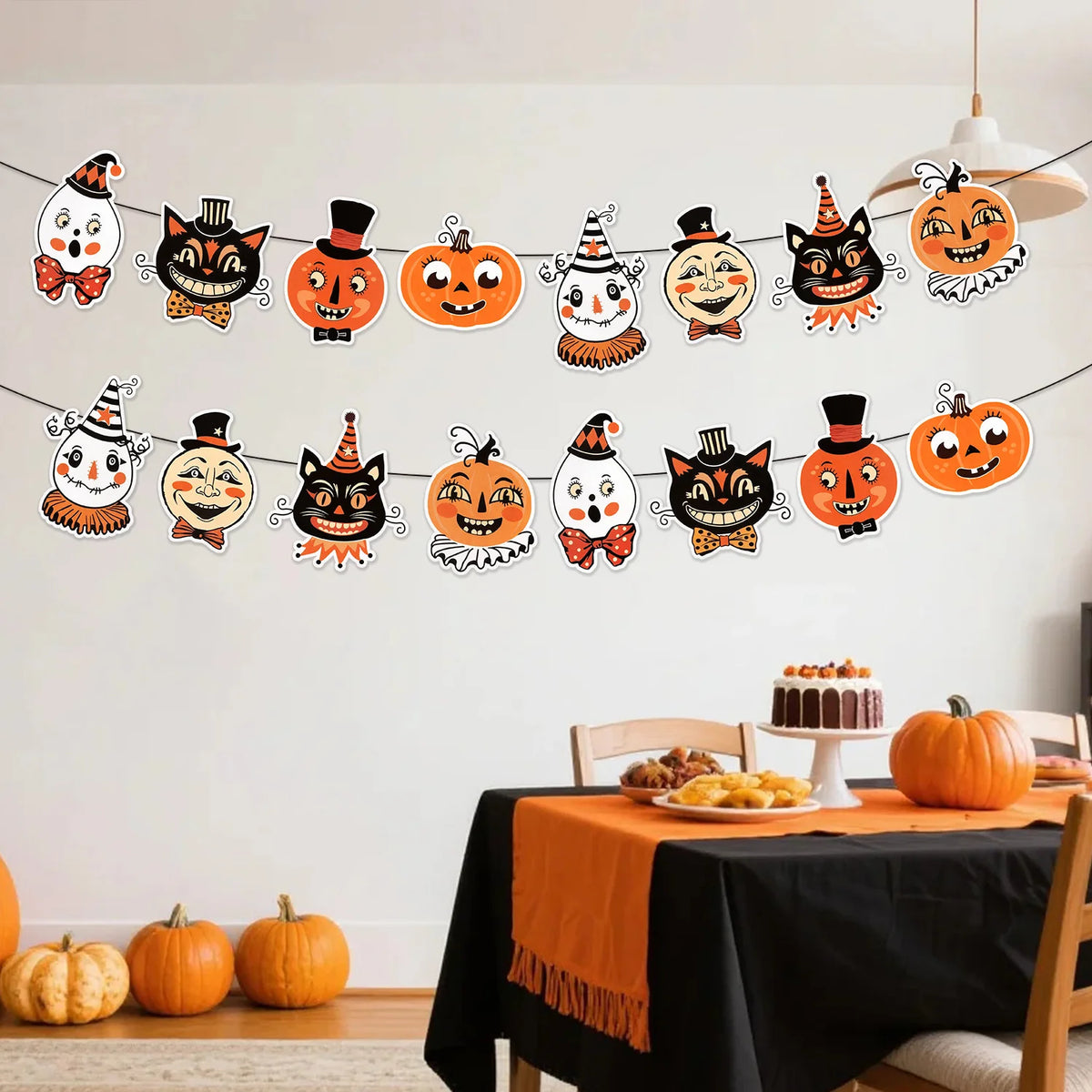 Guirlande décorative en papier Halloween – 5 coloris – vue 5