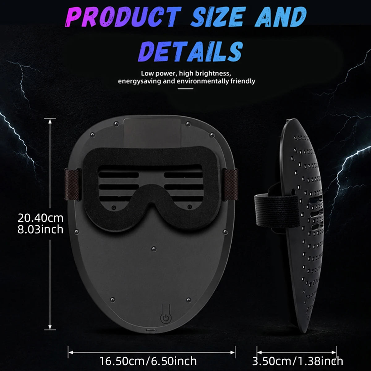 Masque LED à Visages Changeants – Détection de Gestes – vue 3