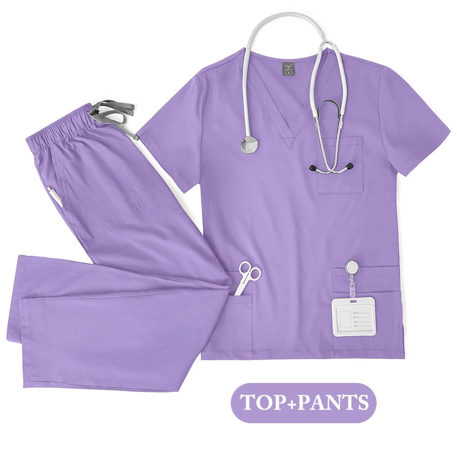 Tenue Médicale Mixte – Haut et Pantalon, Plusieurs Coloris